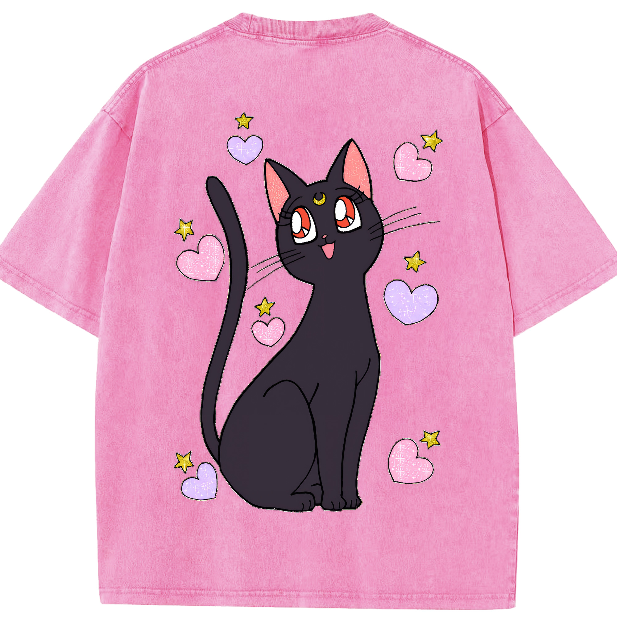 （画像用） 美少女戦士セーラームーン Sailor Moon 綿100% ヴィンテージ風 半袖Tシャツ（背面プリント）
